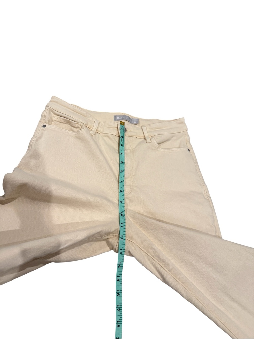 Athleta Flex Straight Leg Ankle Jean in Bone - Size 10 - Picture 6 of 11